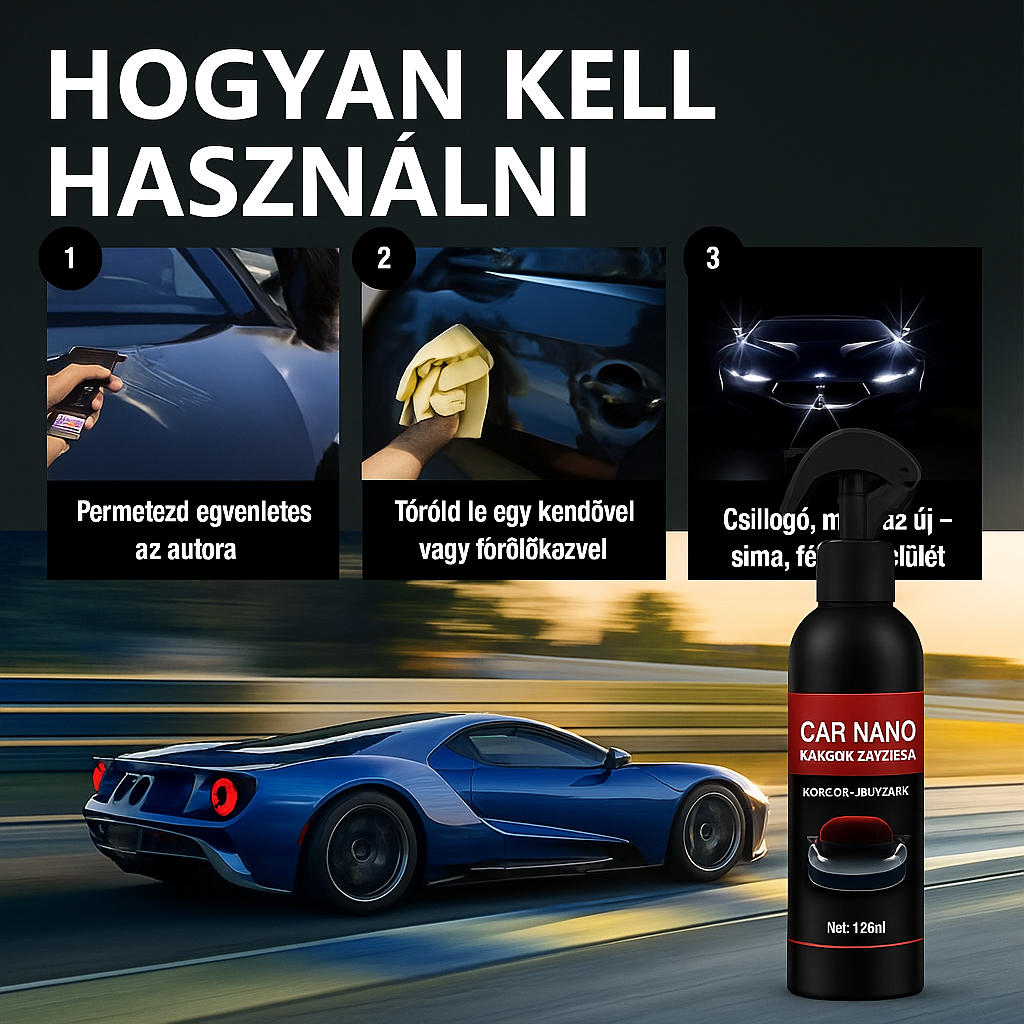 NanoShield Pro™ – karcolásjavító és védő spray