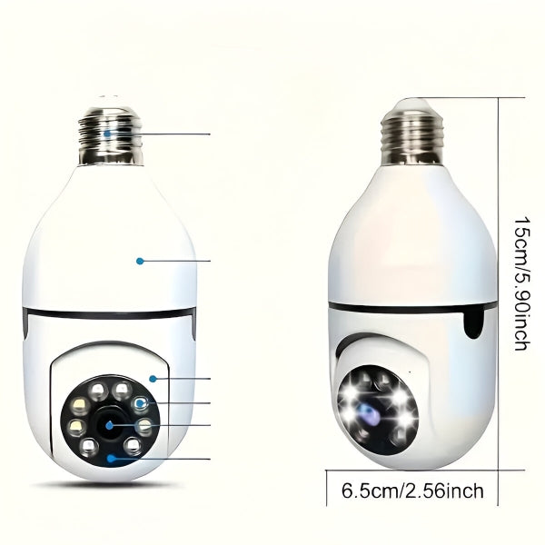 💡 BULBCAM™ – Cameră inteligentă de supraveghere 360° în formă de bec