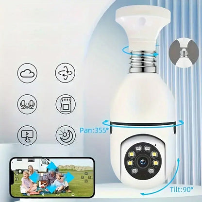 💡 BULBCAM™ – Cameră inteligentă de supraveghere 360° în formă de bec