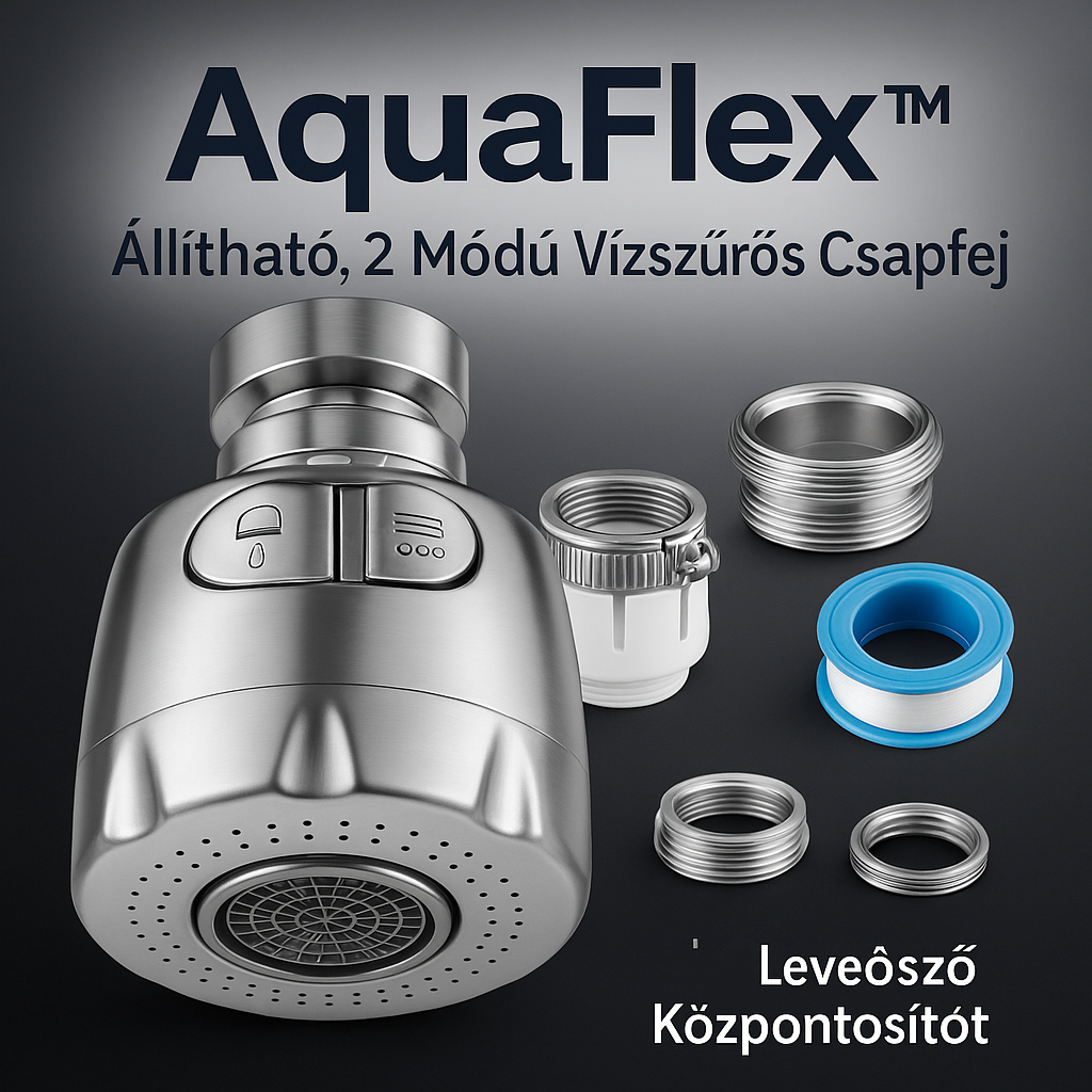 AquaFlex™ – Állítható, 2 Módú Vízszűrős Csapfej