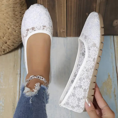 ✨Stílusos, kerek orrú, lapos, nyomtatott hálós cipő👟 Lépj be a stílusba és a kényelembe!🌟